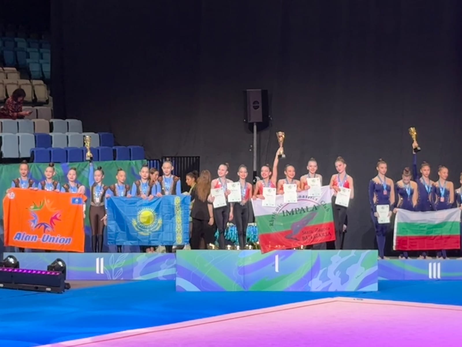 Казахстанские спортсмены по эстетической групповой гимнастике продолжают покорять международные турниры!